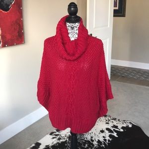 Cowl neck poncho